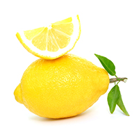 Zitrone, aufgeschnitten